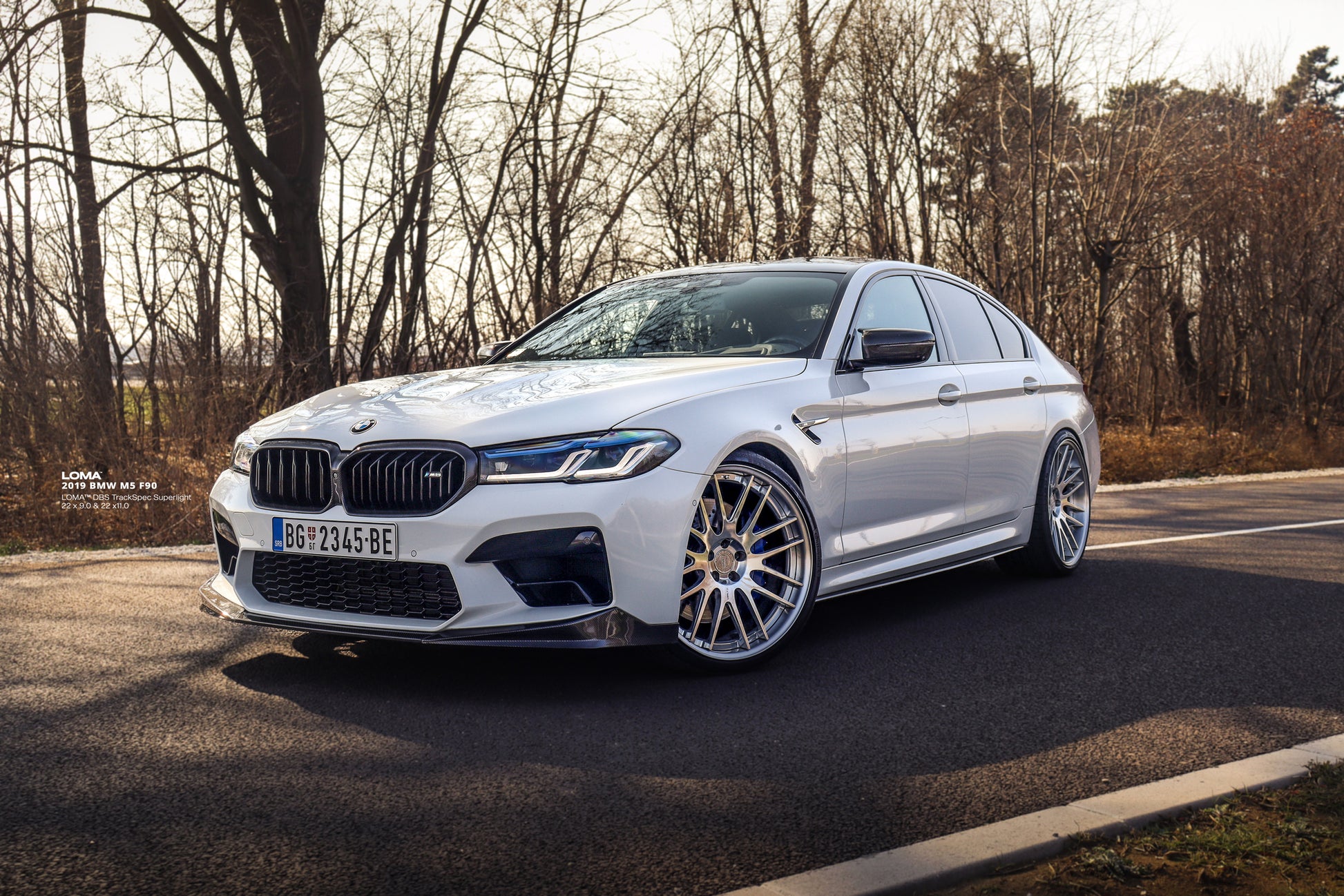 BMW M5 F90 equipped with performance-enhancing GTC Competition rims