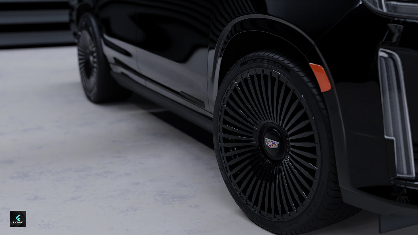 LOMA™ Cadillac Escalade 24 Inch Rims | Black Custom Wheels.