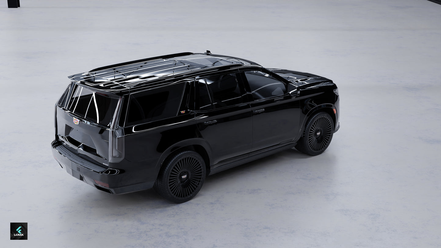Cadillac Escalade showcasing 24-inch custom rims