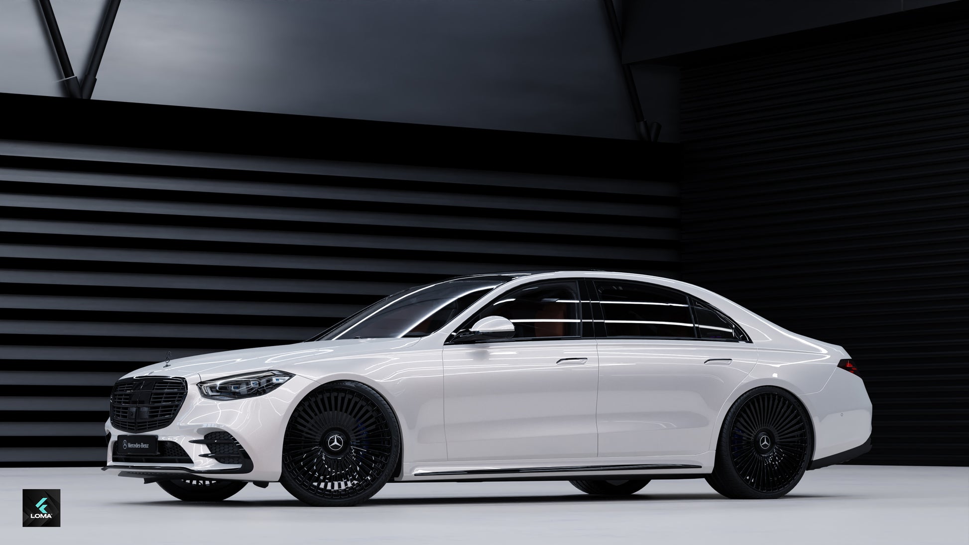 Unveiling the stylish Mercedes-Benz S550/S580 W223 adorned with 22-inch SPECTER Rims by LOMA Forged™.