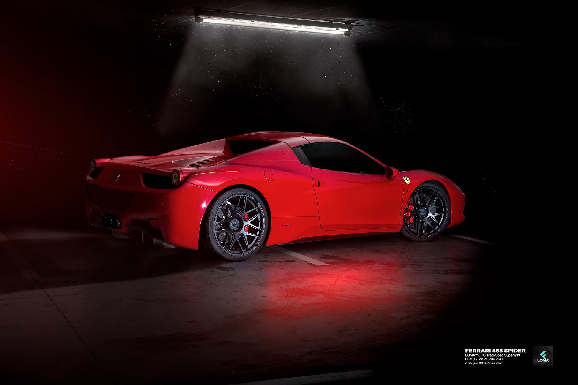 Ferrari Deep Dish Wheels: Dominance on Display.