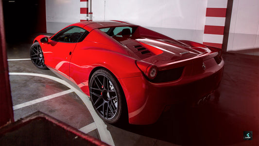 Ferrari 458 Italia High-Performance Thrill on LOMA Forged™ Custom Wheels.
