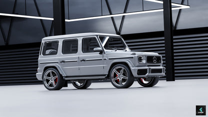 Stunning chrome wheels for Mercedes Benz G63 AMG, made by LOMA Forged™.