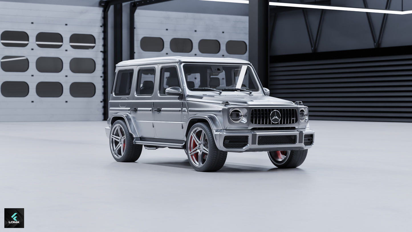 Luxury Mercedes G63 AMG featuring 22-inch forged rims by LOMA Forged™.