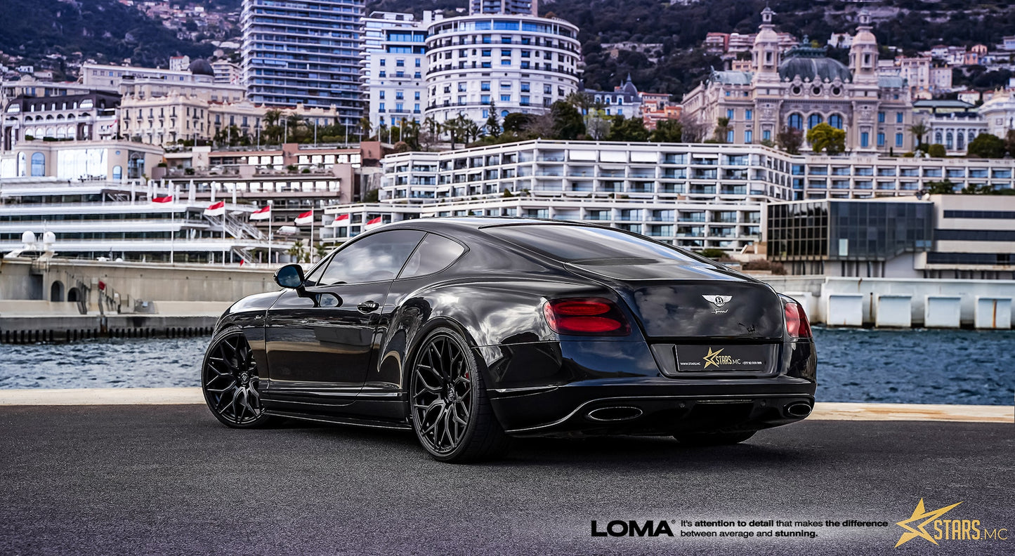 Bentley Continental GT Speed with black custom wheels