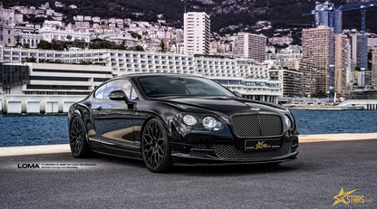Close-up of 22-inch LOMA Forged BF1 rims on Bentley Continental GT Speed